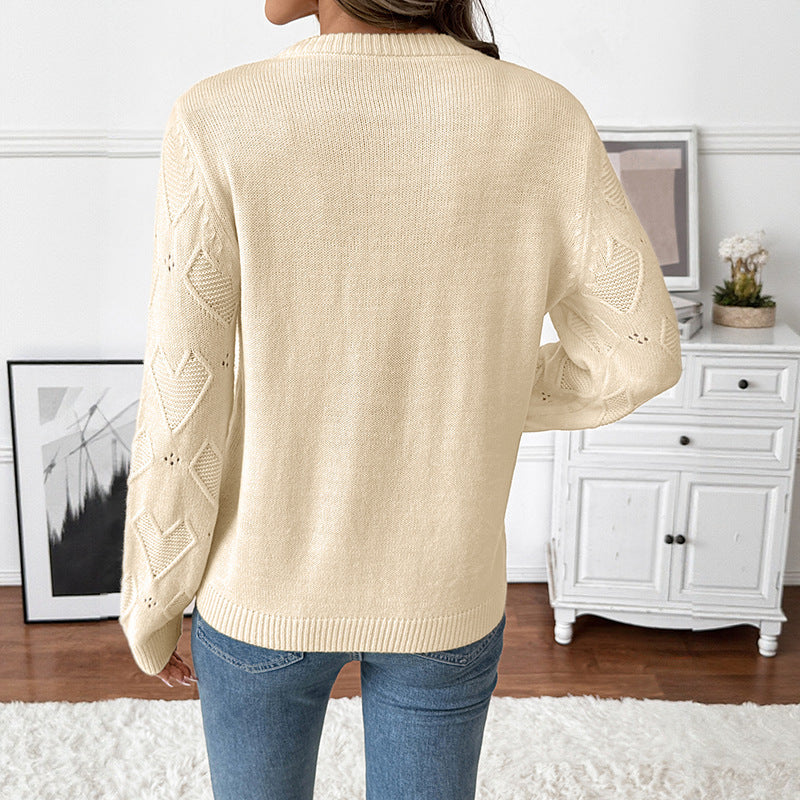 Valentine's Day Love Crew Neck Pullover Sweater Women