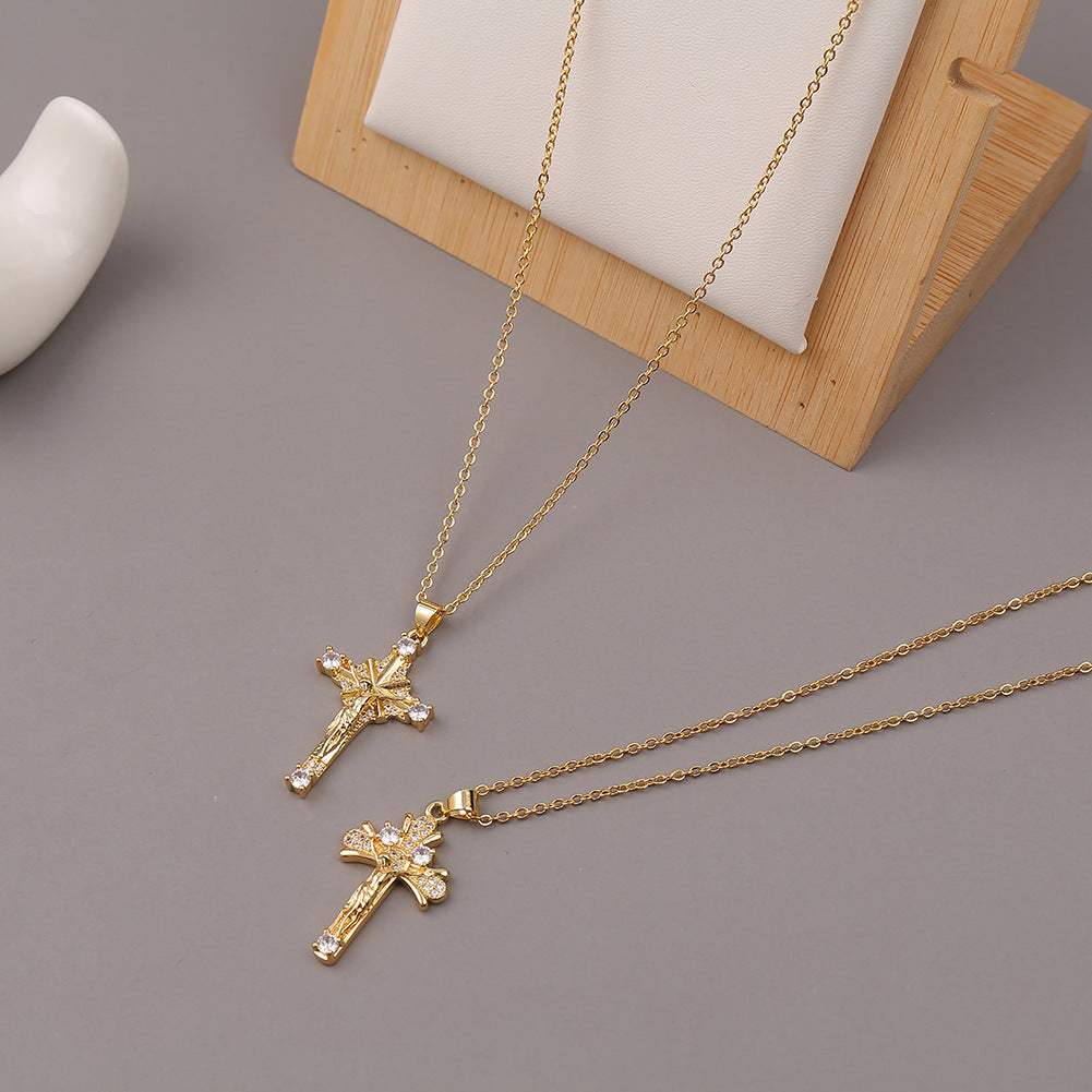Cross Jesus Personality Cold Wind Necklace Retro