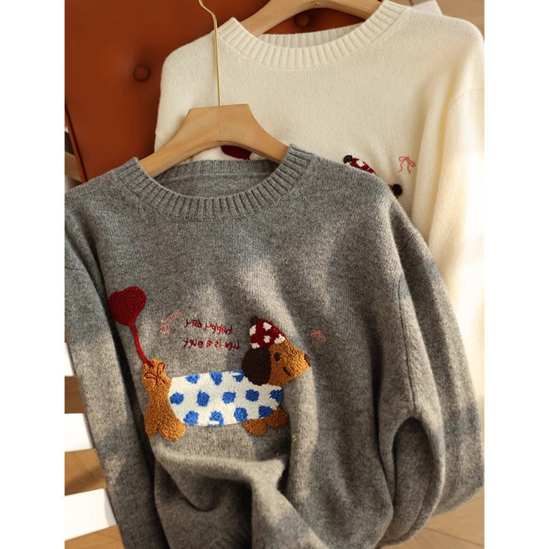 Idle Style Simple Temperament Small Flower Dog Pullover Sweater