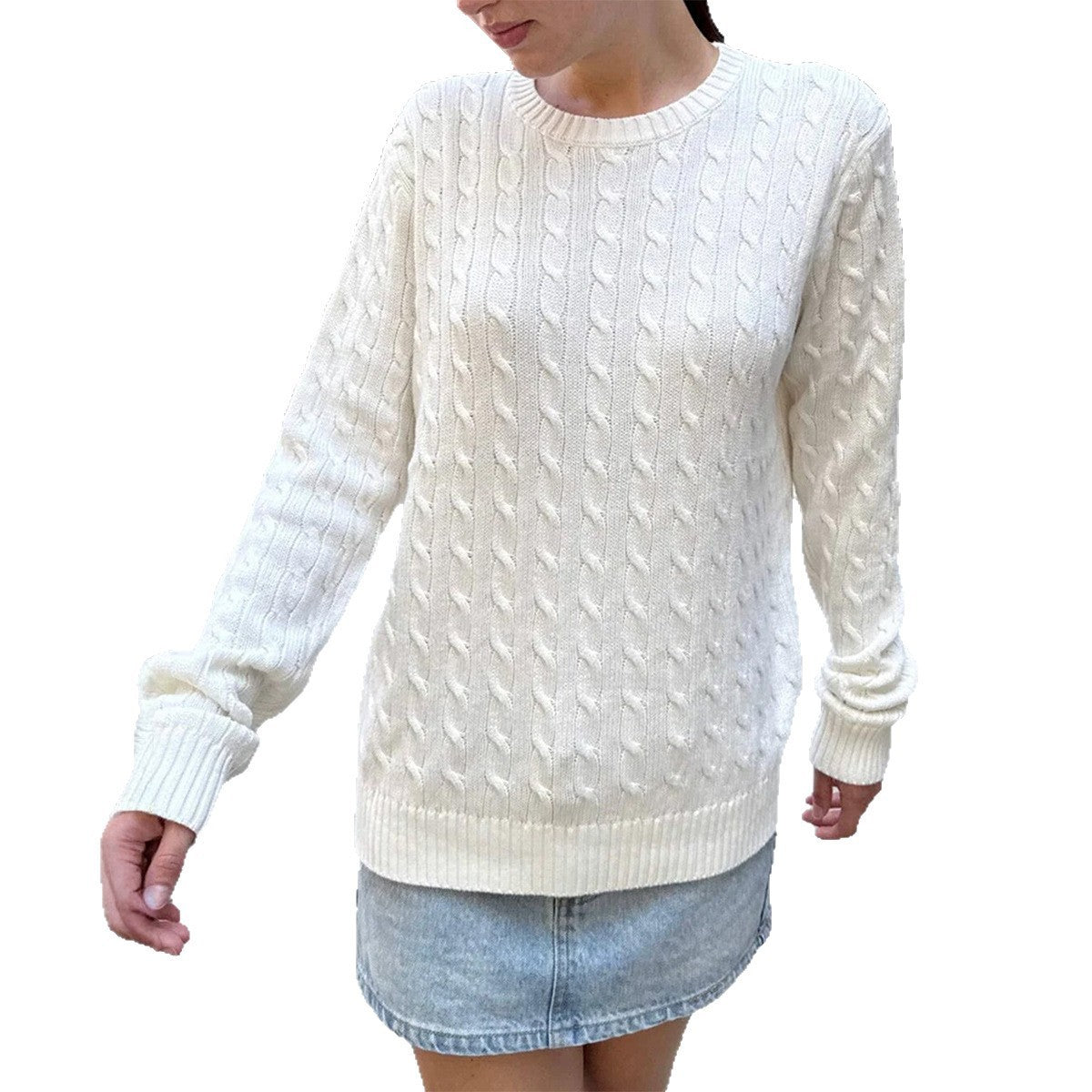 Solid Color Long Sleeve Bottoming Sweater Wool Women