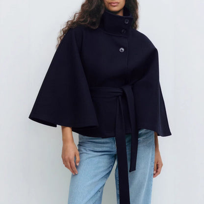 Winter High Neck Batwing Sleeve Coat 🧥