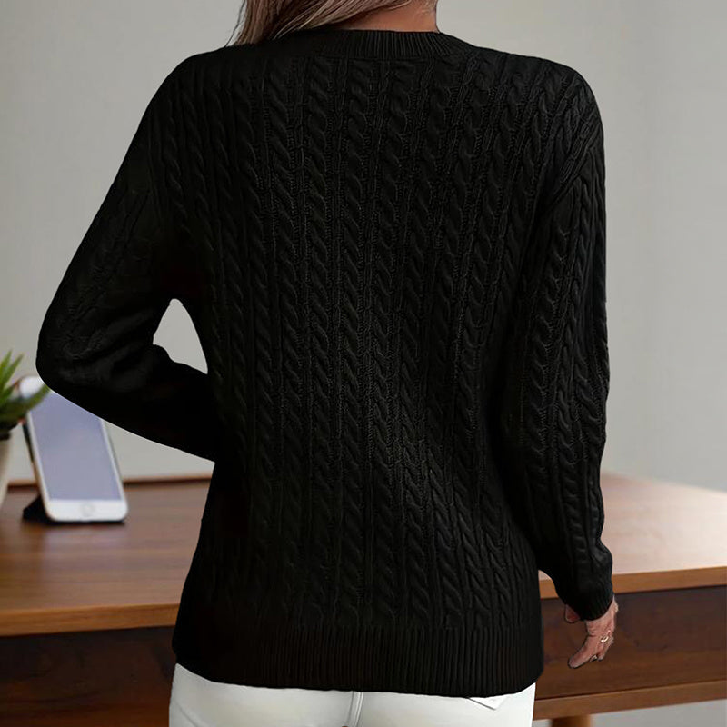 Womens Textured Long Sleeve Sweater Crewneck Pullover Dressy Casual Tops 2025 Fall Trendy Outfits