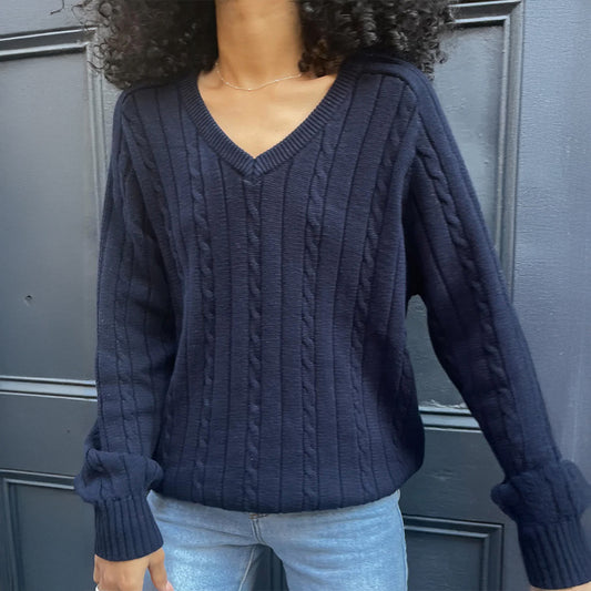 Casual Solid Color Base Sweater Woolen Women