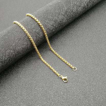 Titanium Steel Gold-plated Diamond Jesus Pendant Necklace