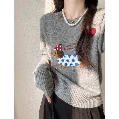 Idle Style Simple Temperament Small Flower Dog Pullover Sweater