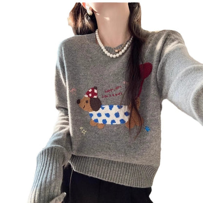Idle Style Simple Temperament Small Flower Dog Pullover Sweater