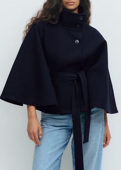 Winter High Neck Batwing Sleeve Coat 🧥