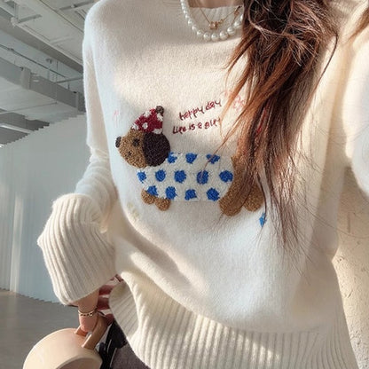 Idle Style Simple Temperament Small Flower Dog Pullover Sweater