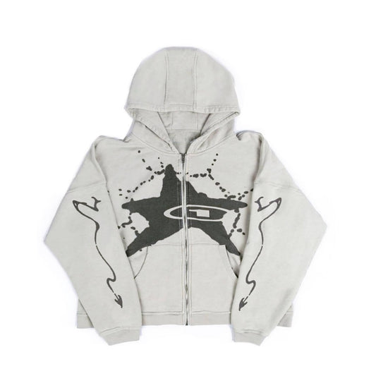 Street Hip-hop Fashion Zipper Cardigan Sweater Men And Women