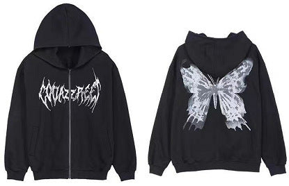 Hoodie Sweater Women Loose Street Sports Zipper Cardigan